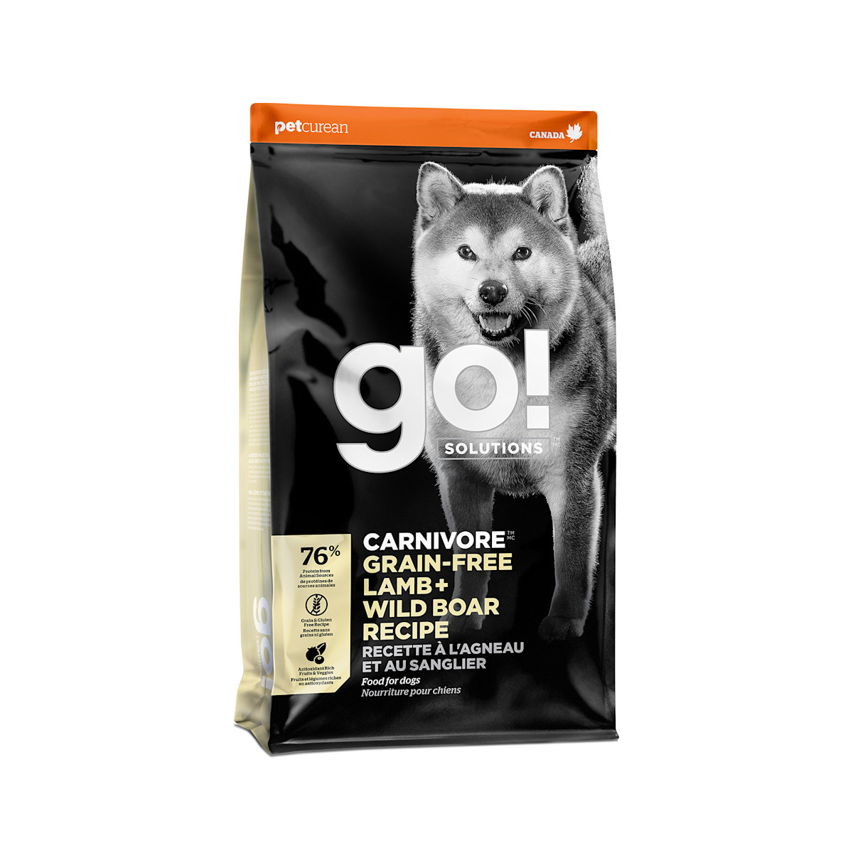 Go! Solutions Carnivore Grain-Free Lamb + Wild Boar Recipe dry food for dogs