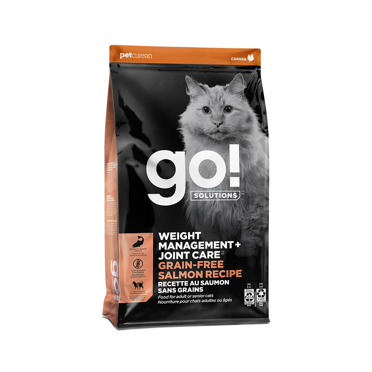 Go! Solutions Weight Management + Joint Care Grain-Free Salmon Recipe dry food for cats