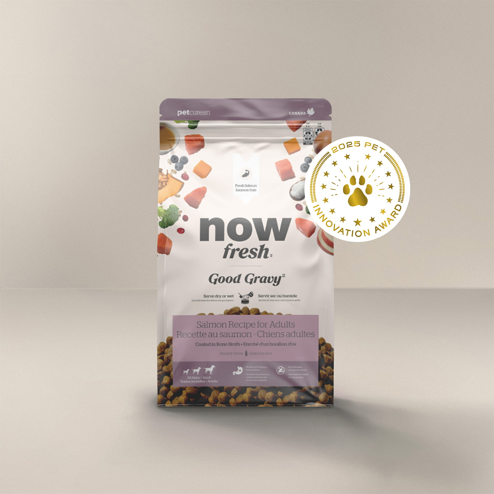 now fresh Good Gravy ドライドッグフード 800g Good Gravy Salmon Coated in Bone Broth for Dogs | Now Fresh