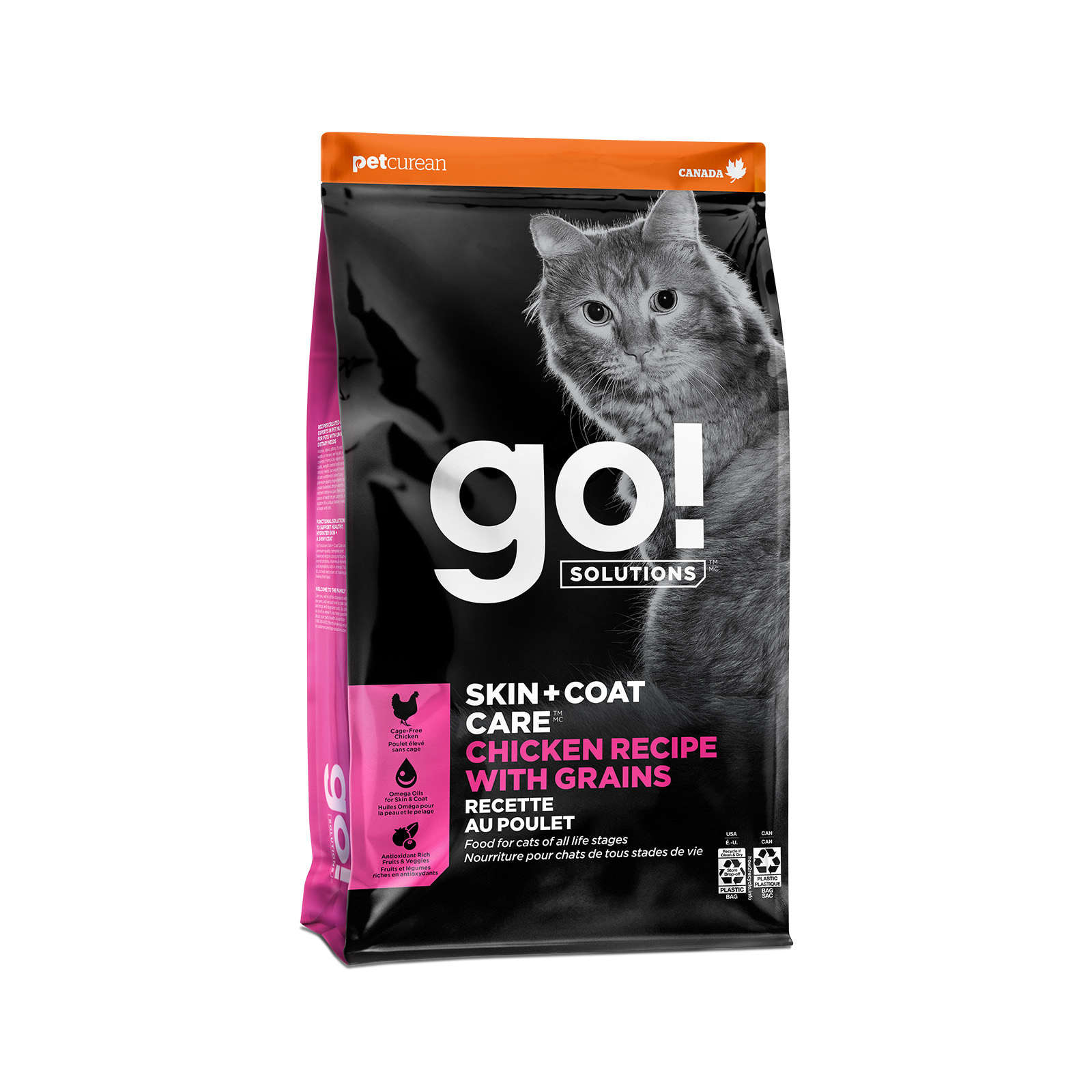 Go! Solutions Skin + Coat Care Chicken with Grains dry cat food
