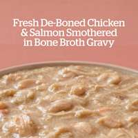 Fresh De-Boned Chicken & Salmon Smothered in Bone Broth Gravy