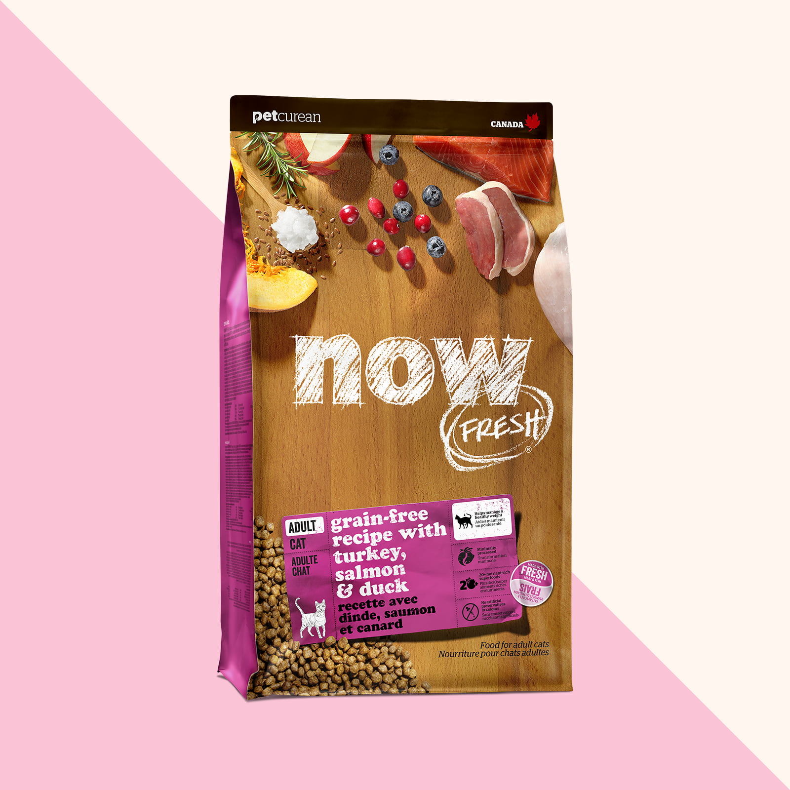 Now Fresh Grain-Free Recipe with Turkey, Salmon & Duck dry food for adult cats