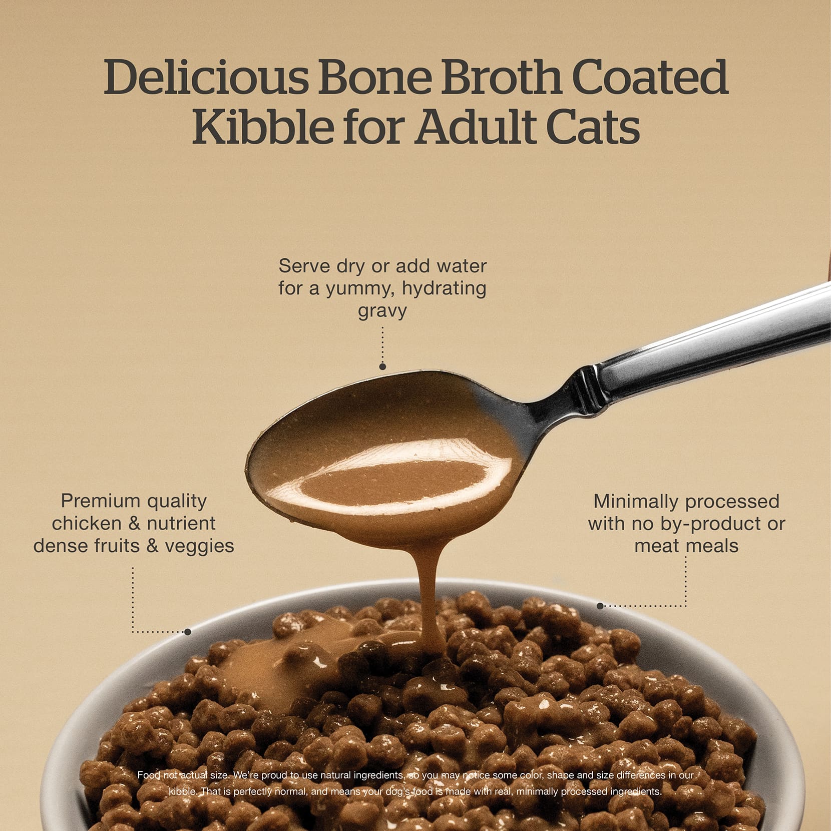 Good Gravy Chicken Dry Cat Food Coated in Bone Broth | Now Fresh