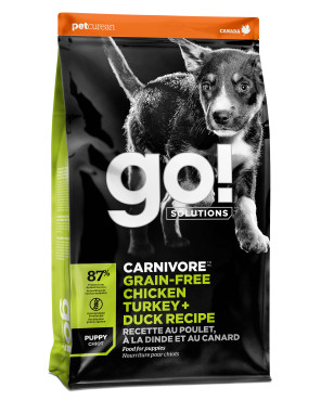 GO! SOLUTIONS CARNIVORE Grain-Free Chicken, Turkey + Duck Puppy Recipe for Dogs