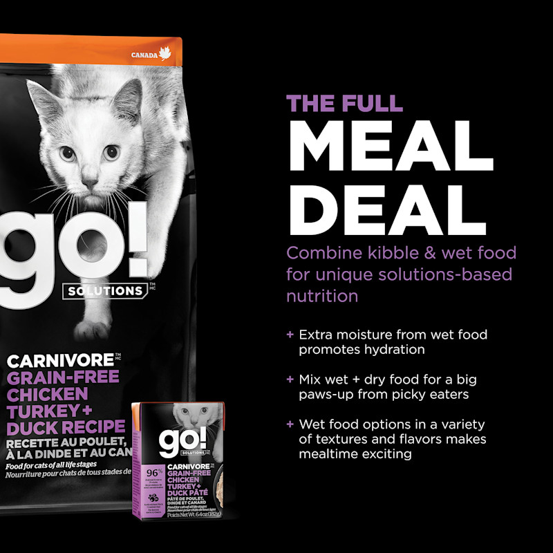 Combine kibble and wet food for unique solutions-based nutrition