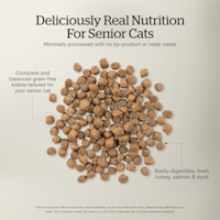 Complete and balanced grain-free kibble tailored for your senior cat