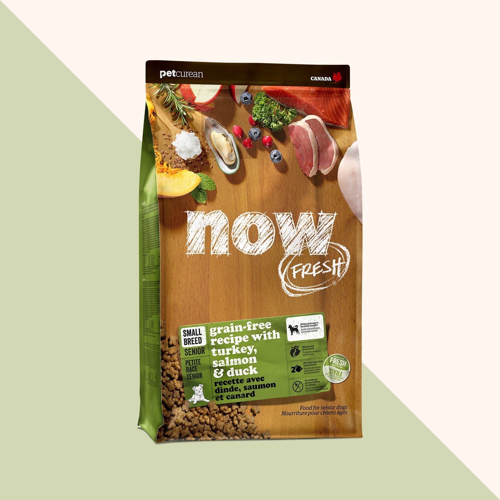 Now Fresh Grain-Free Recipe with Turkey, Salmon & Duck dry food for small breed senior dogs