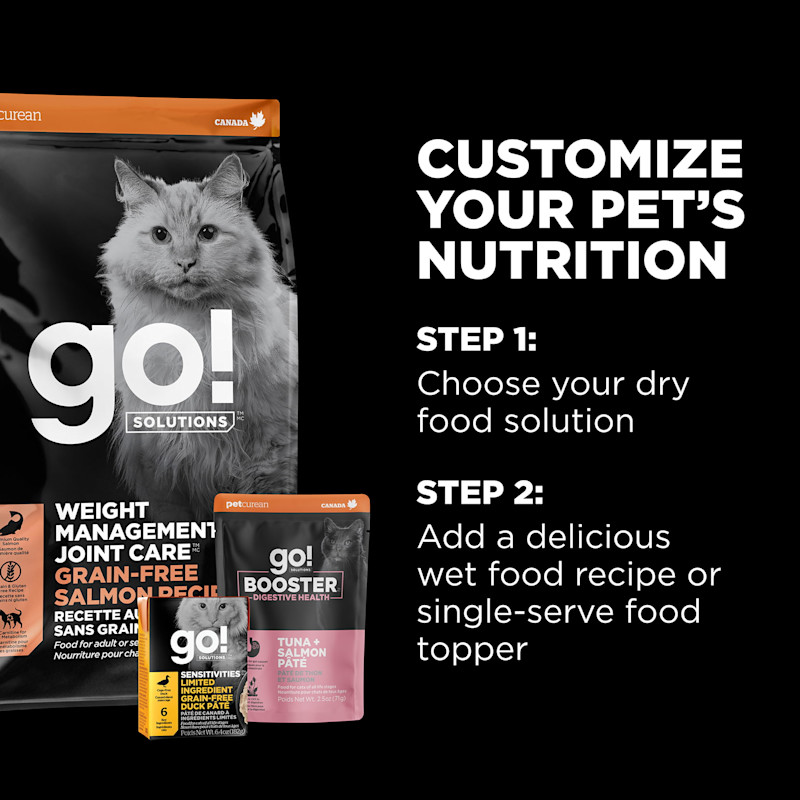 Customize your pet's nutrition with wet food and toppers