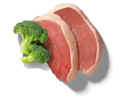 Duck meat and broccoli