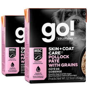 Go! Solutions Skin + Coat Care Pollock Pâté with Grains for Dogs