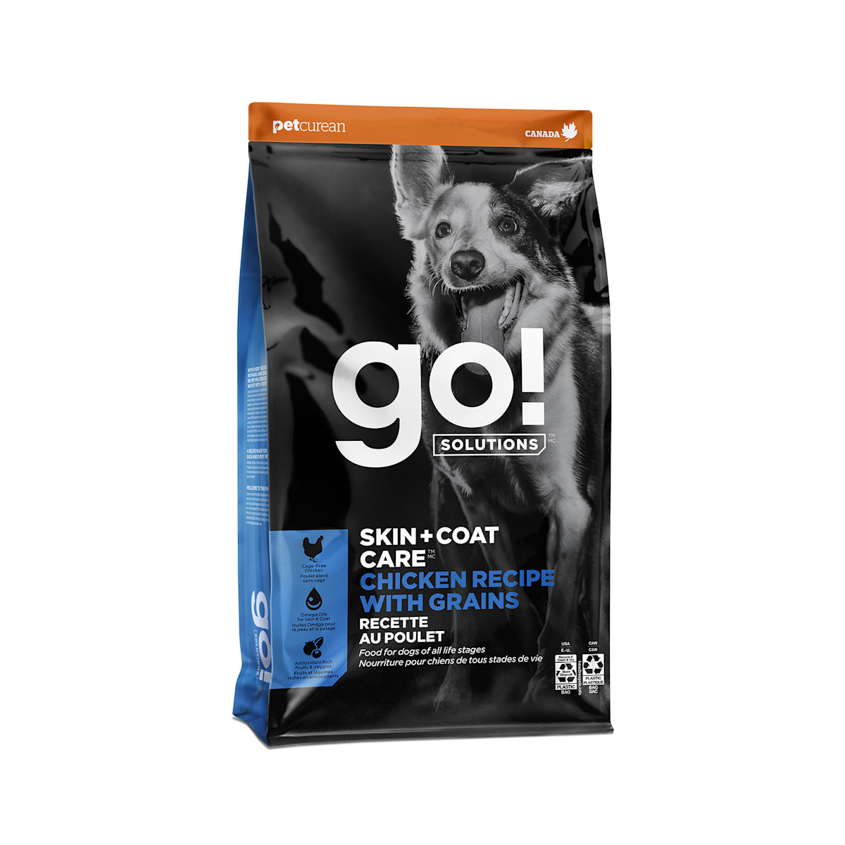 Go! Solutions Skin + Coat Care Chicken Recipe with Grains dry food for dogs