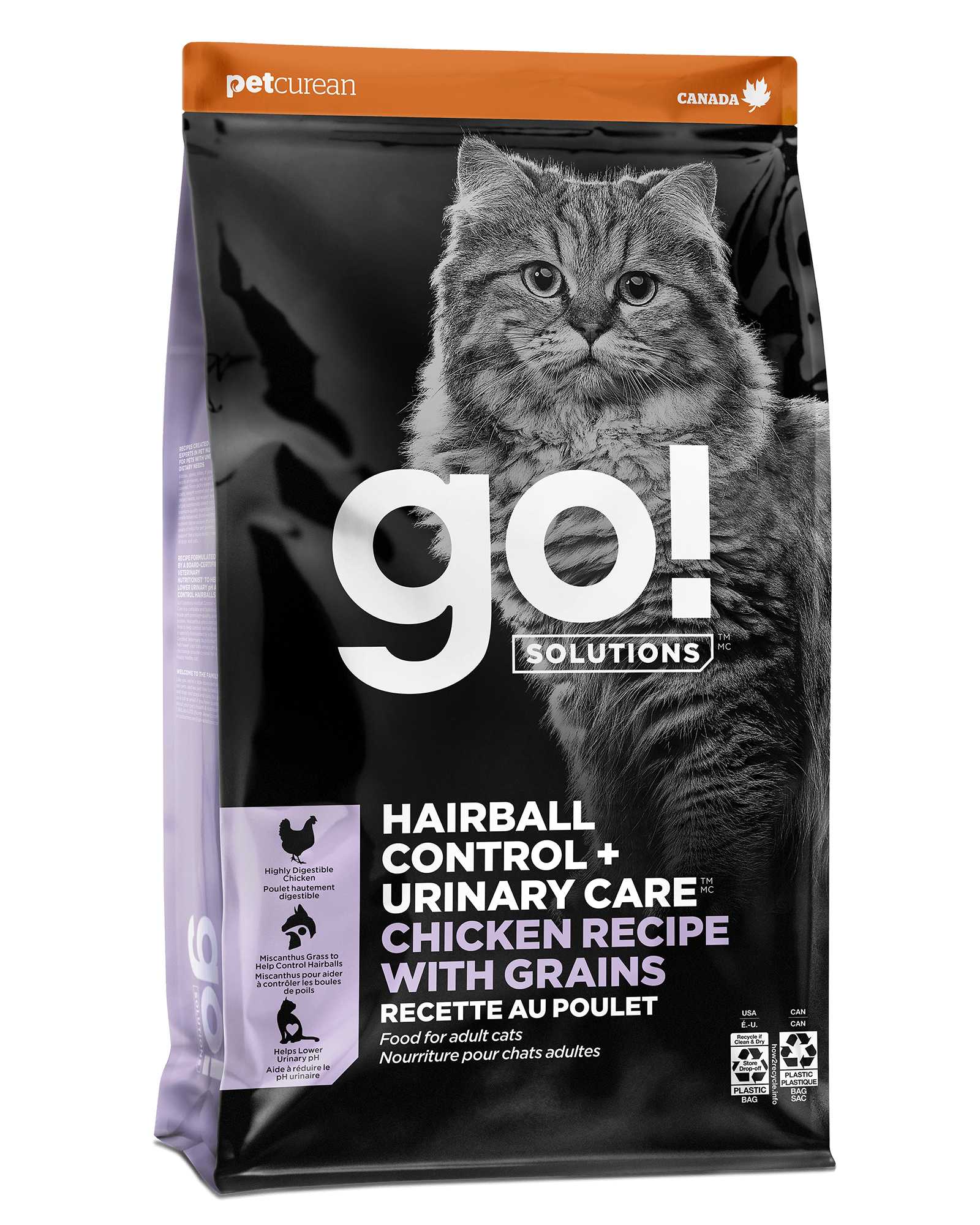 Hairball Control + Urinary Care Chicken Dry Cat Food with Grains Go
