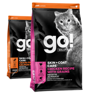 Go! Solutions Skin + Coat Care dry food recipes for cats