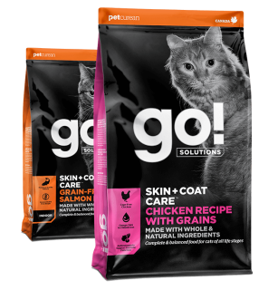 Go! Solutions Skin + Coat Care dry food recipes for cats