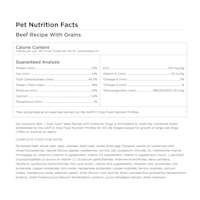 Go! Skin + Coat Care Beef Recipe for Dogs Pet Nutrition Facts