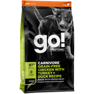 Go! Solutions Carnivore Grain-Free Chicken, Turkey + Duck Puppy Recipe