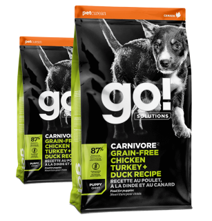 Go! Solutions Carnivore Grain-Free Chicken, Turkey + Duck Puppy Recipe