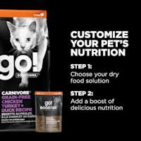 Customize your pet's nutrition with dry food plus Booster recipes