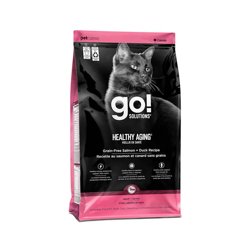 Go! Solutions Healthy Aging Salmon + Duck Recipe kibble for Cats