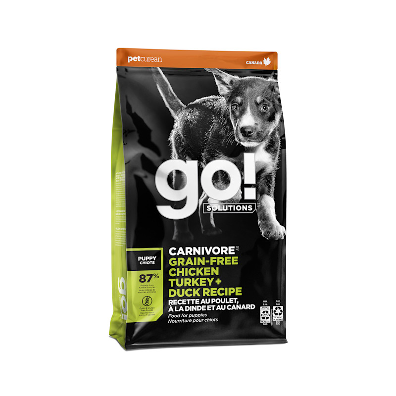 Go! Solutions Carnivore Grain-Free Chicken, Turkey + Duck dry puppy food