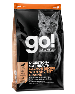 GO! SOLUTIONS DIGESTION + GUT HEALTH Salmon Recipe with Ancient Grains for Cats