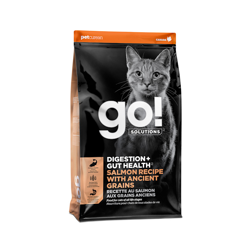 GO! Solutions Digestion + Gut Health Salmon Recipe With Ancient Grains Dry Cat Food