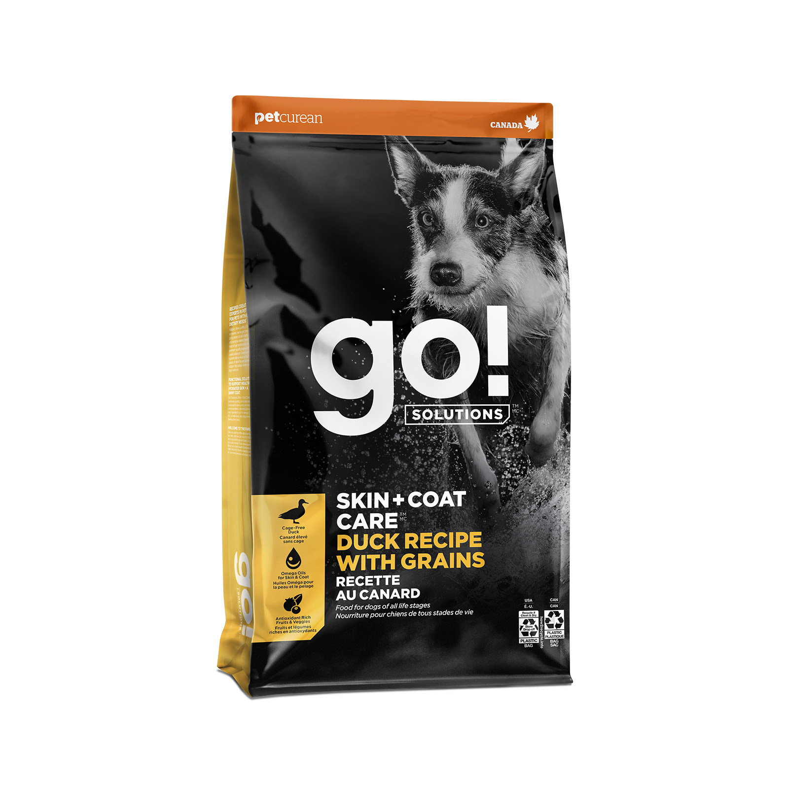 Go! Solutions Skin + Coat Care Duck with Grains dry dog food