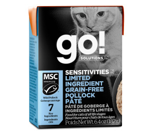 GO! SOLUTIONS SENSITIVITIES Limited Ingredient Grain-Free Pollock Pâté for Cats