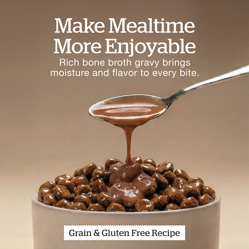 Rich bone broth gravy brings moisture and flavor to every bite