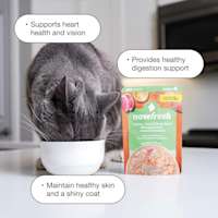 Supports heart health and vision, provides healthy digestion support, and maintains healthy skin and a shiny coat
