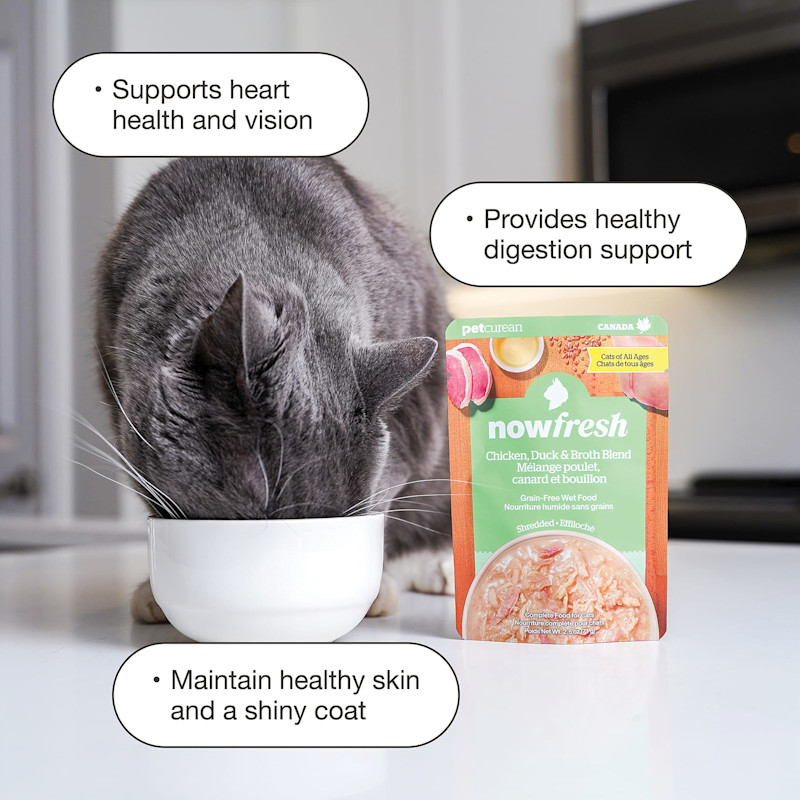 Supports heart health and vision, provides healthy digestion support, and maintains healthy skin and a shiny coat