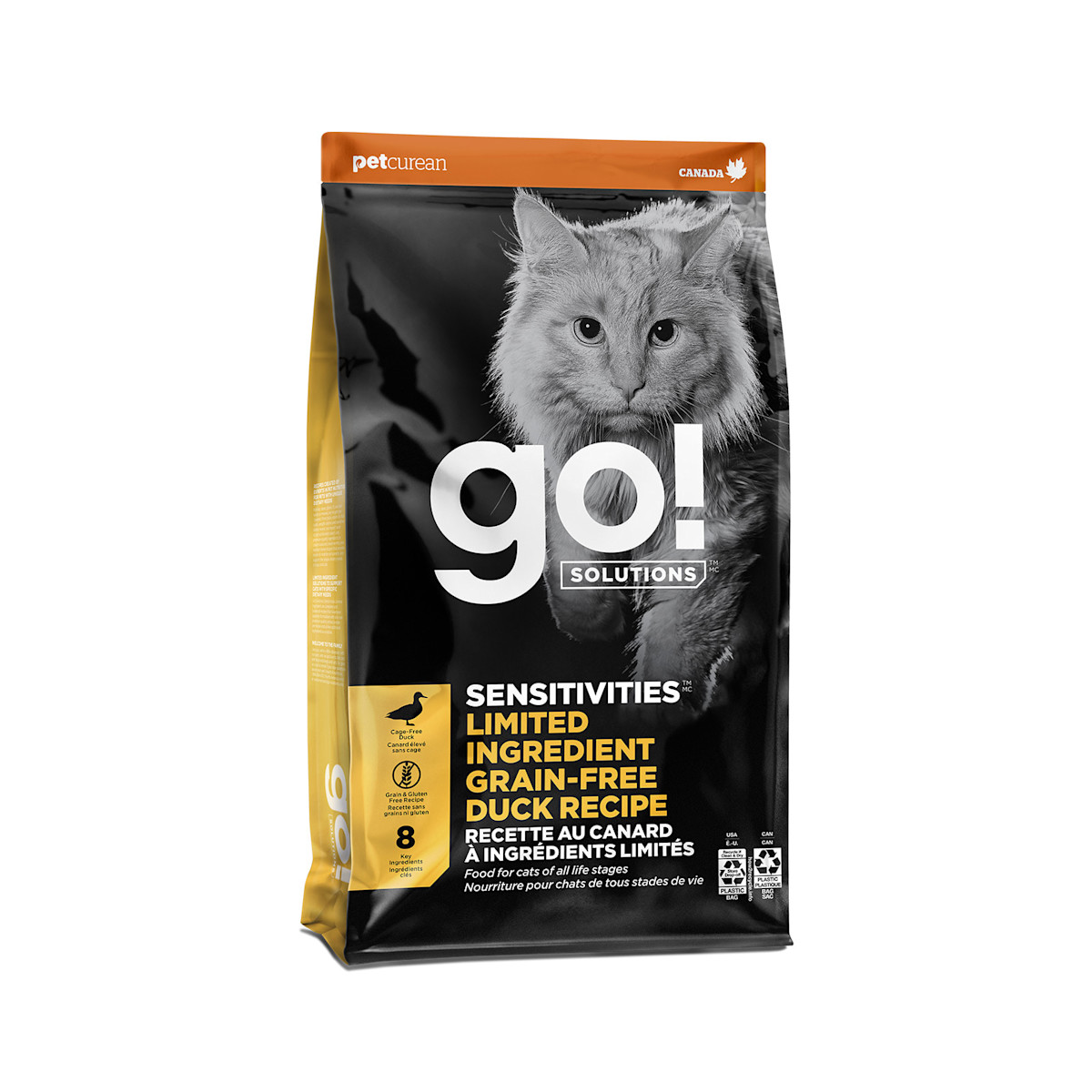 Go! Solutions Sensitivities Limited Ingredient Grain-Free Duck Recipe dry food for cats