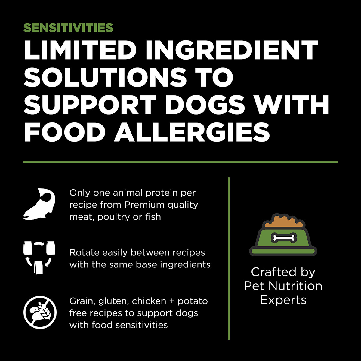 Limited ingredient solutions to support dogs with food allergies