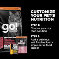 Customize your pet's nutrition with wet food and toppers