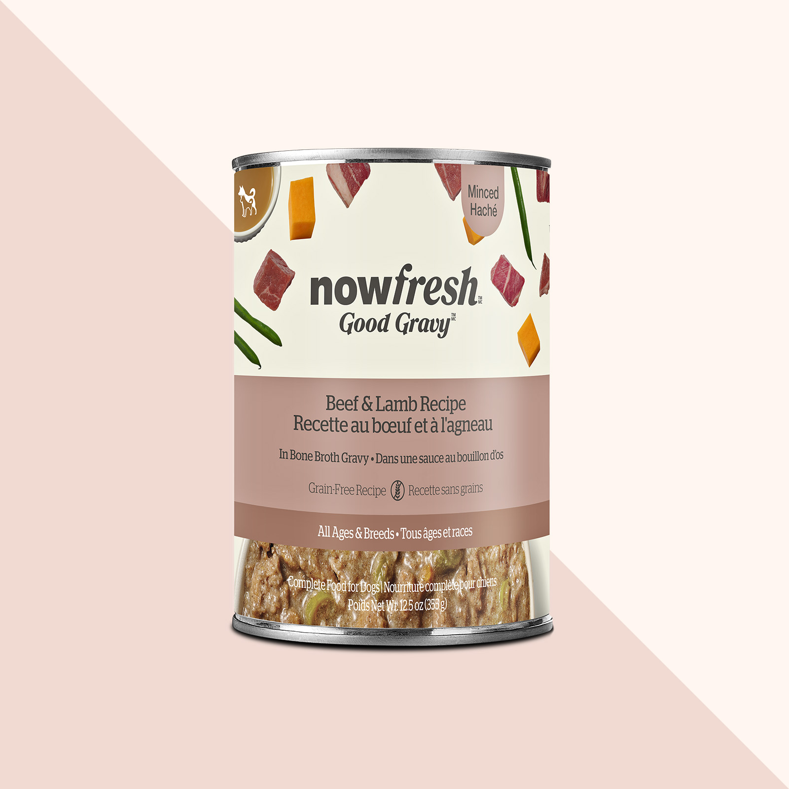 Nourriture humide pour chiens Good Gravy de Now Fresh, recette au bœuf et à l'agneau