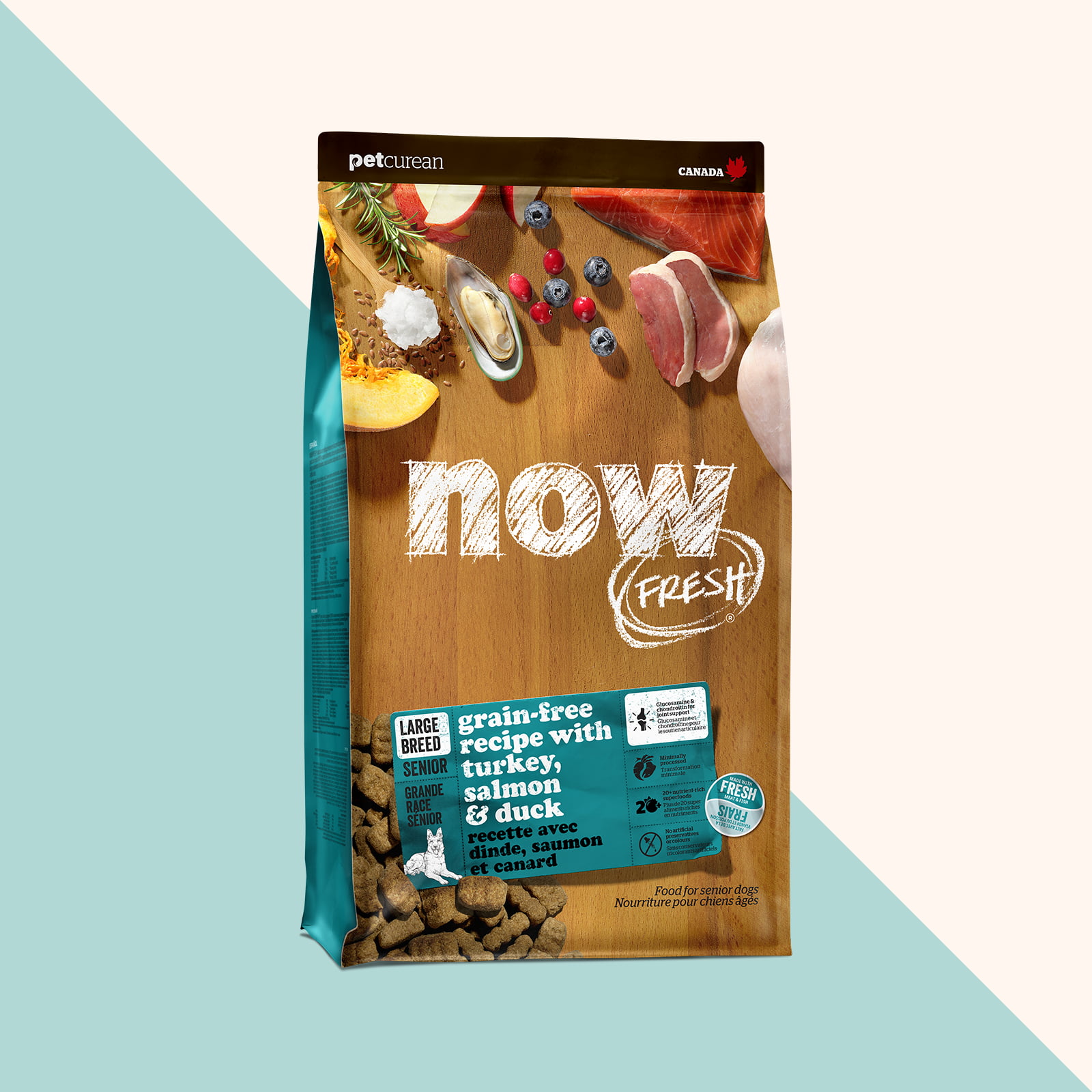 Now Fresh Grain-Free Recipe with Turkey, Salmon & Duck dry food for large breed senior dogs