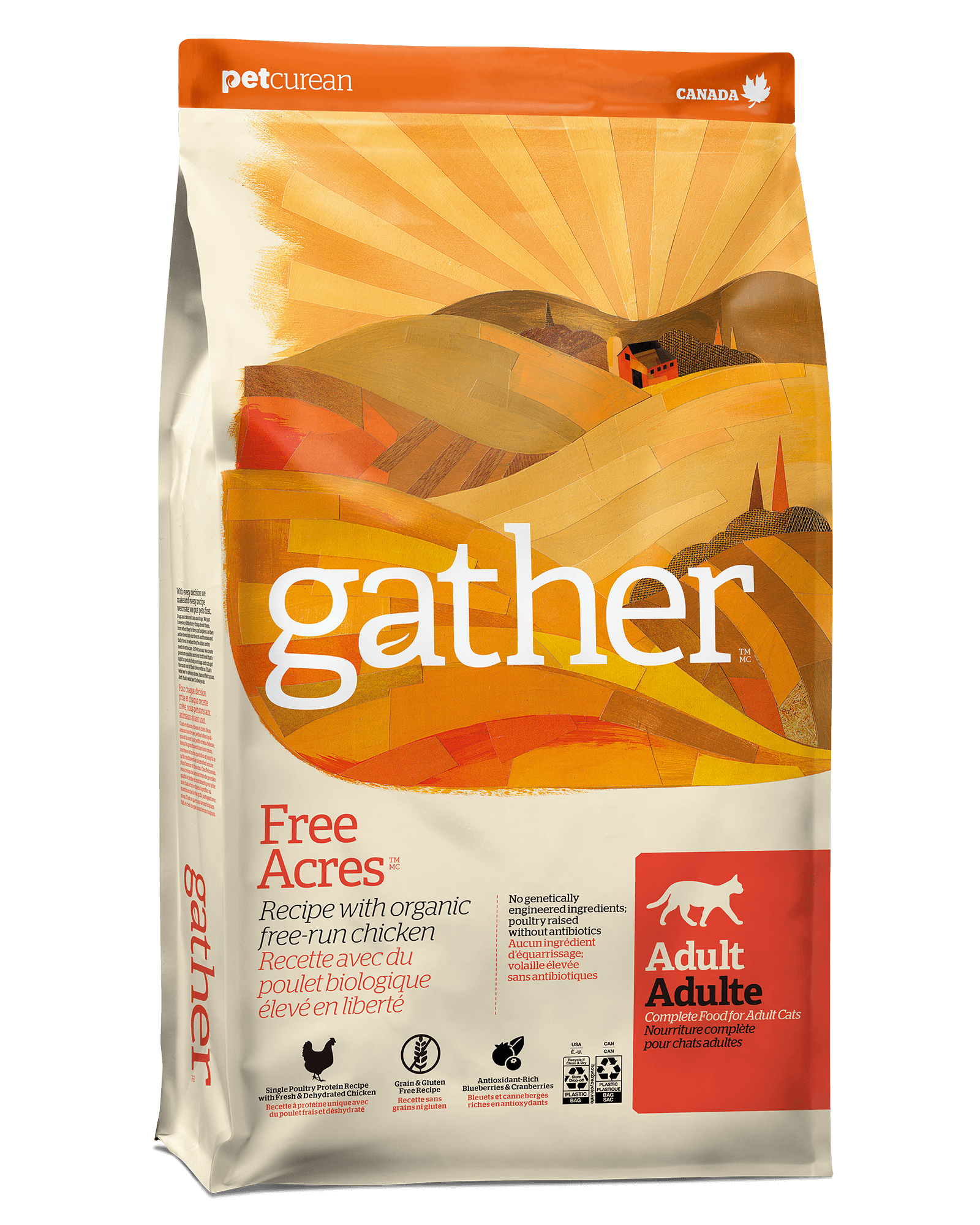 gather Free Acres キャットフードアダルト1.81キロ Free Acres Organic Free-Run Chicken Cat Food | Gather