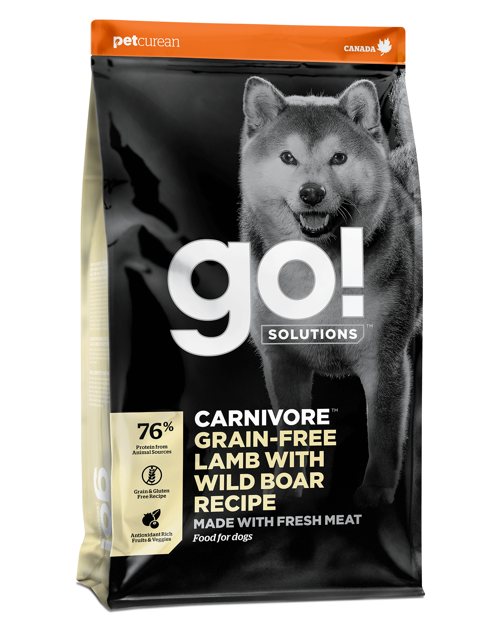 Go! Solutions Carnivore בשר כבש ללא גרעינים + מתכון חזיר בר ללא דגנים