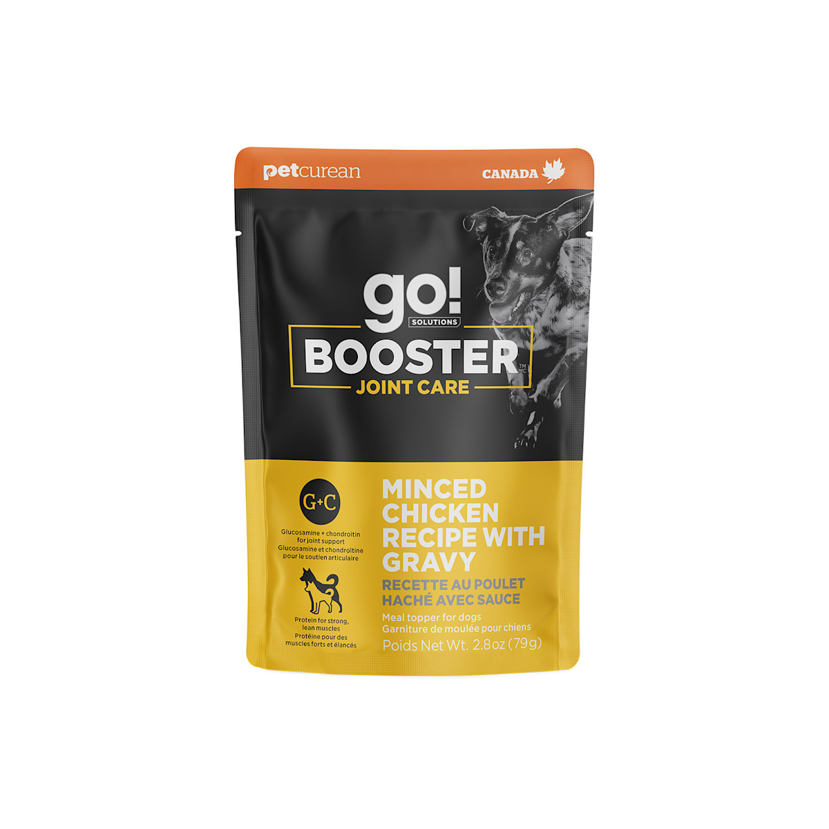 Go! Solutions Booster Joint Care Minced Chicken Recipe with Gravy wet food topper for dogs