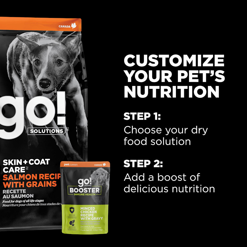 Customize your pet's nutrition with kibble and food toppers