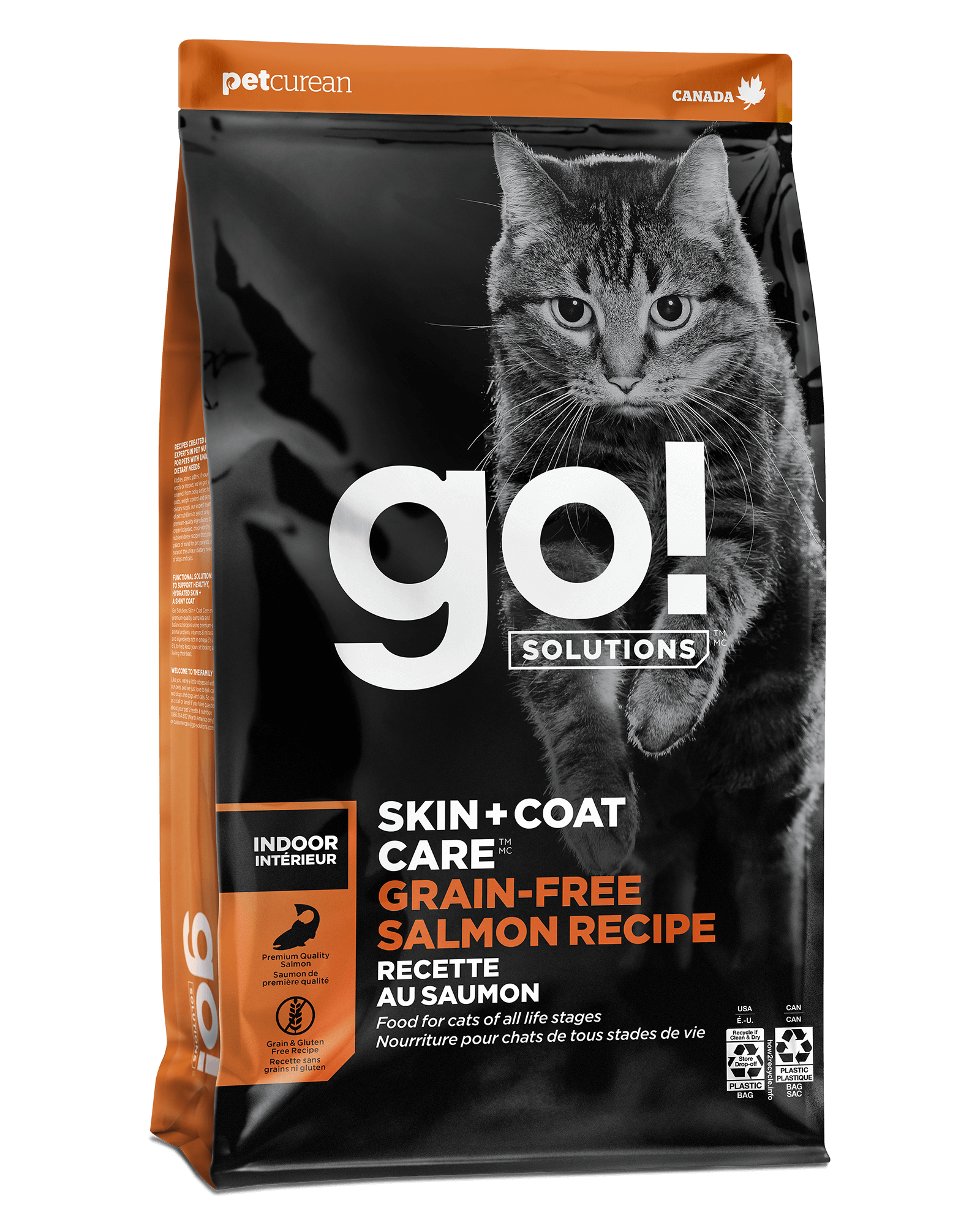 Go! Solutions Skin + Coat Care Grain-Free Salmon Recipe dry food for cats