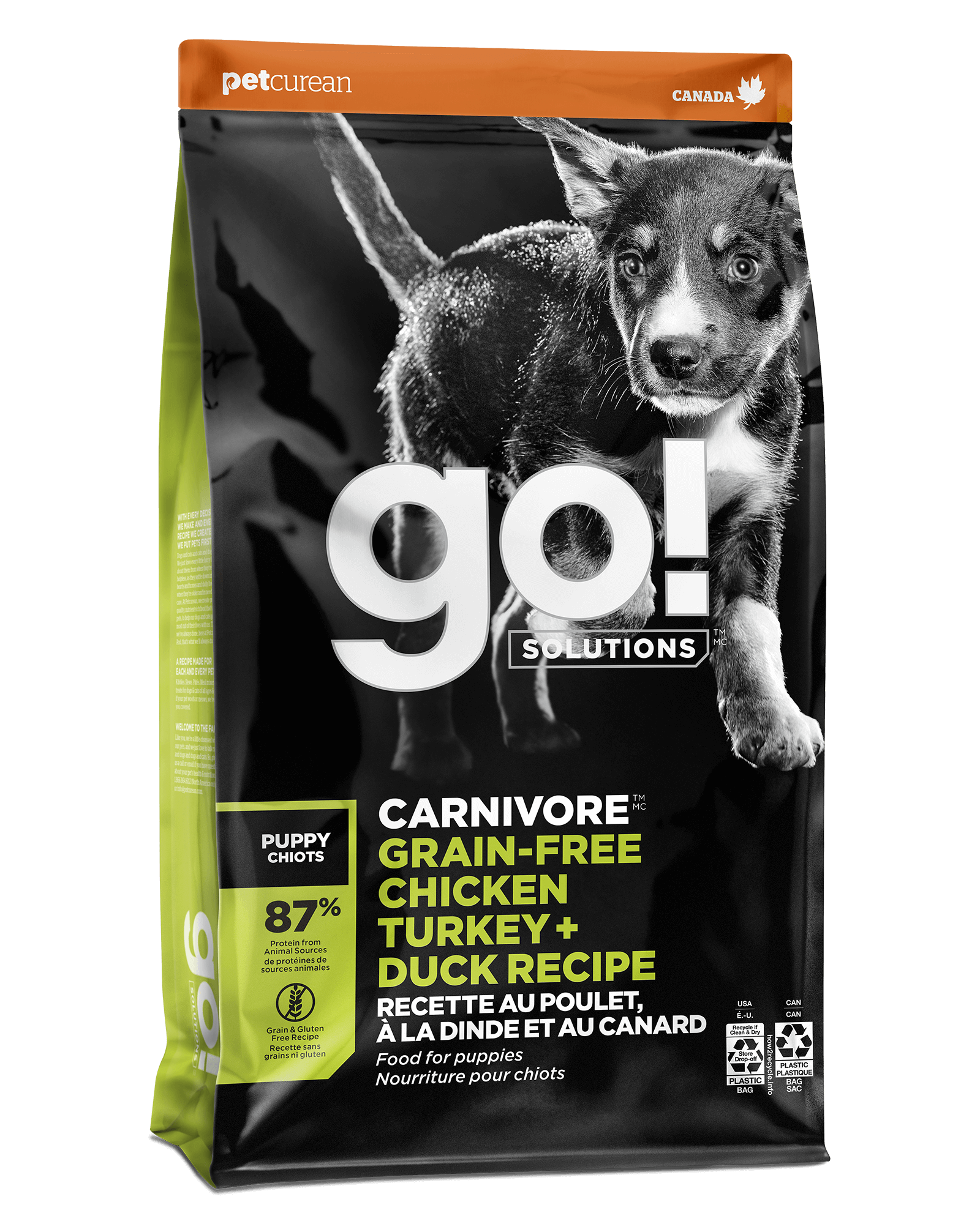 Go! Solutions Carnivore Grain-Free Chicken, Turkey + Duck dry puppy food