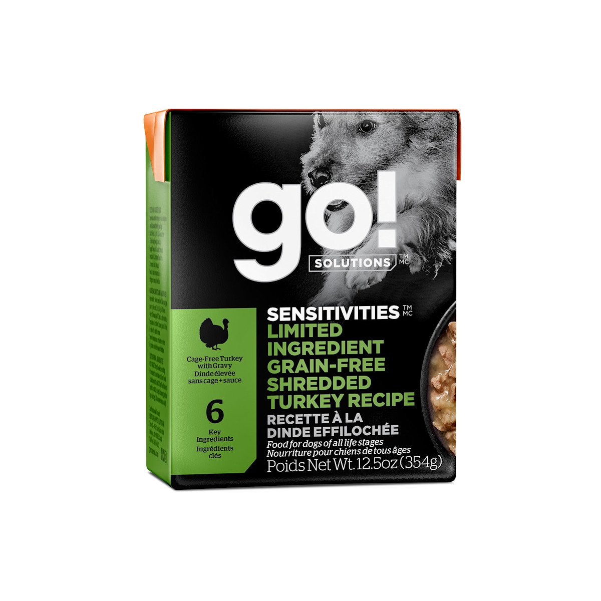 Go! Solutions Sensitivities Limited Ingredient Grain-Free Shredded Turkey Recipe wet food for dogs