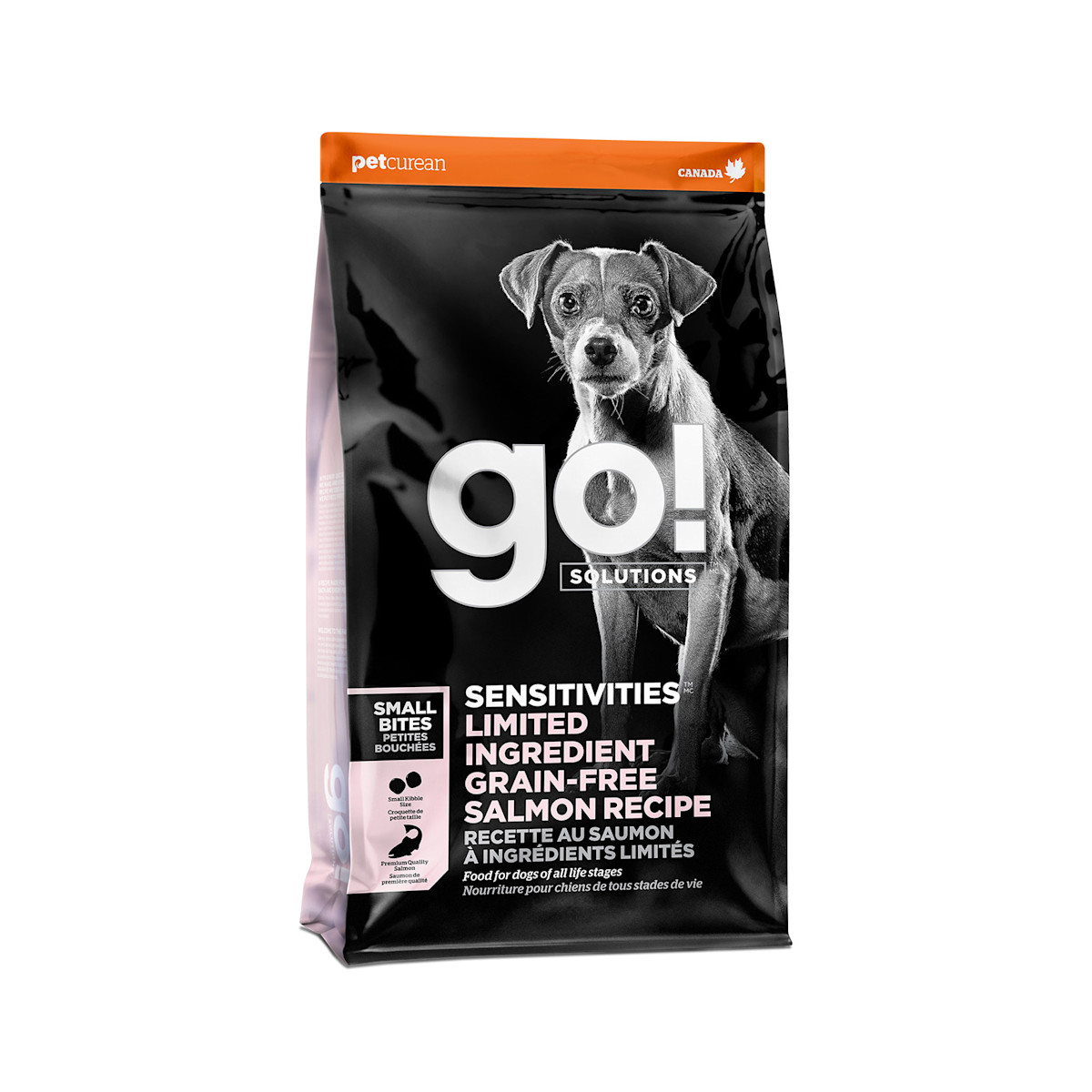 Go! Solutions Sensitivities Limited Ingredient Grain-Free Small Bites Salmon Recipe dry food for dogs