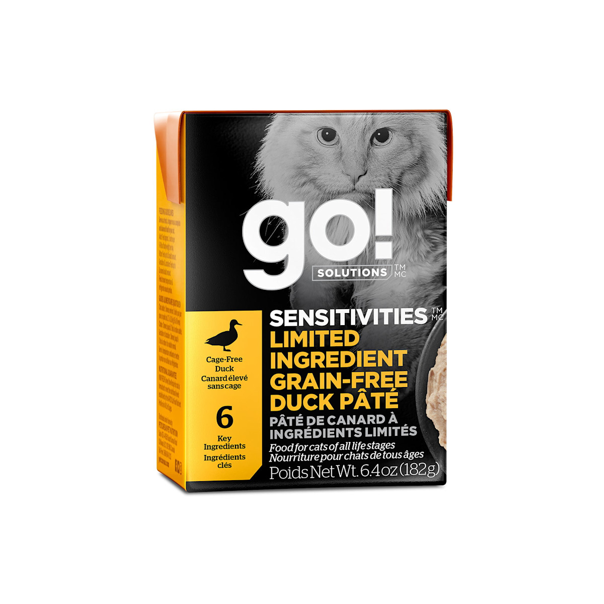 Go! Solutions Sensitivities Limited Ingredient Grain-Free Duck Pâté wet food for cats