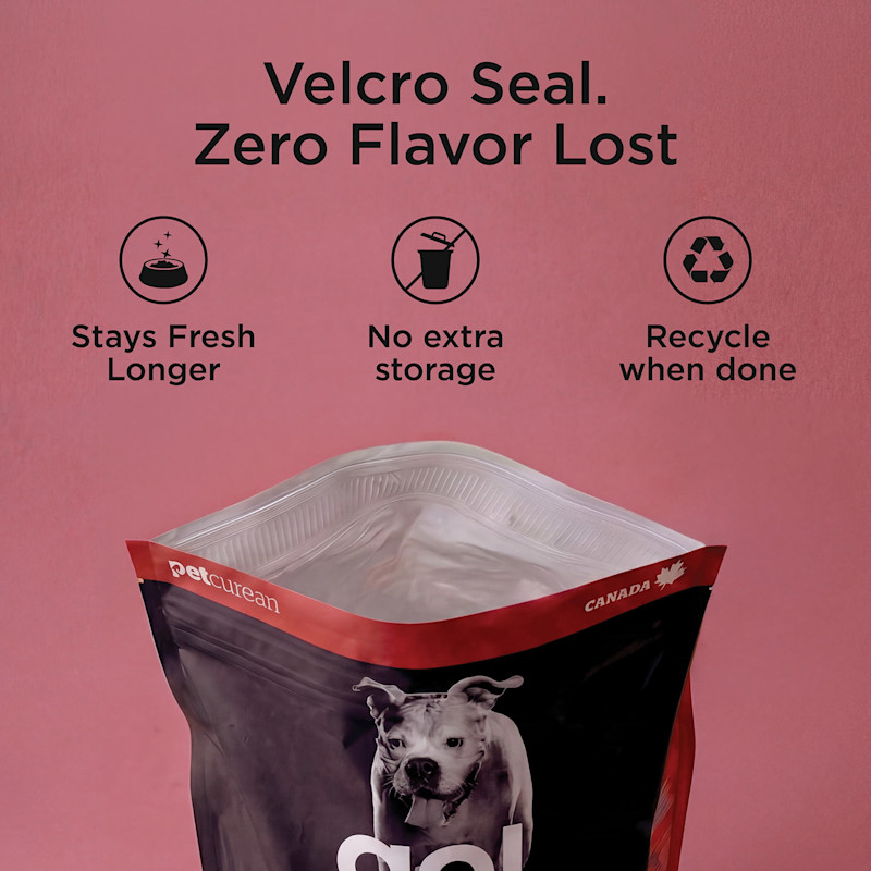 Velcro seal, zero flavour lost