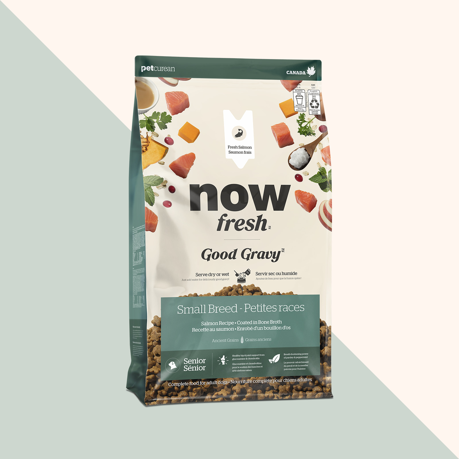 Now Fresh Good Gravy Salmon Recipe dry food for small breed senior dogs