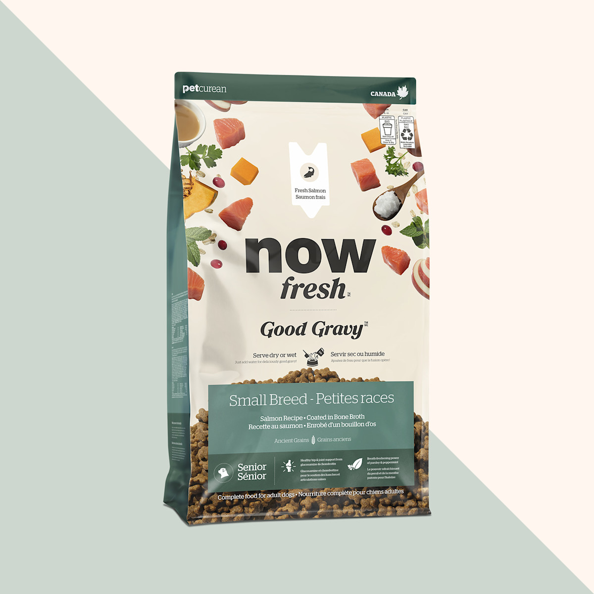 Now Fresh Good Gravy Salmon Recipe dry food for small breed senior dogs