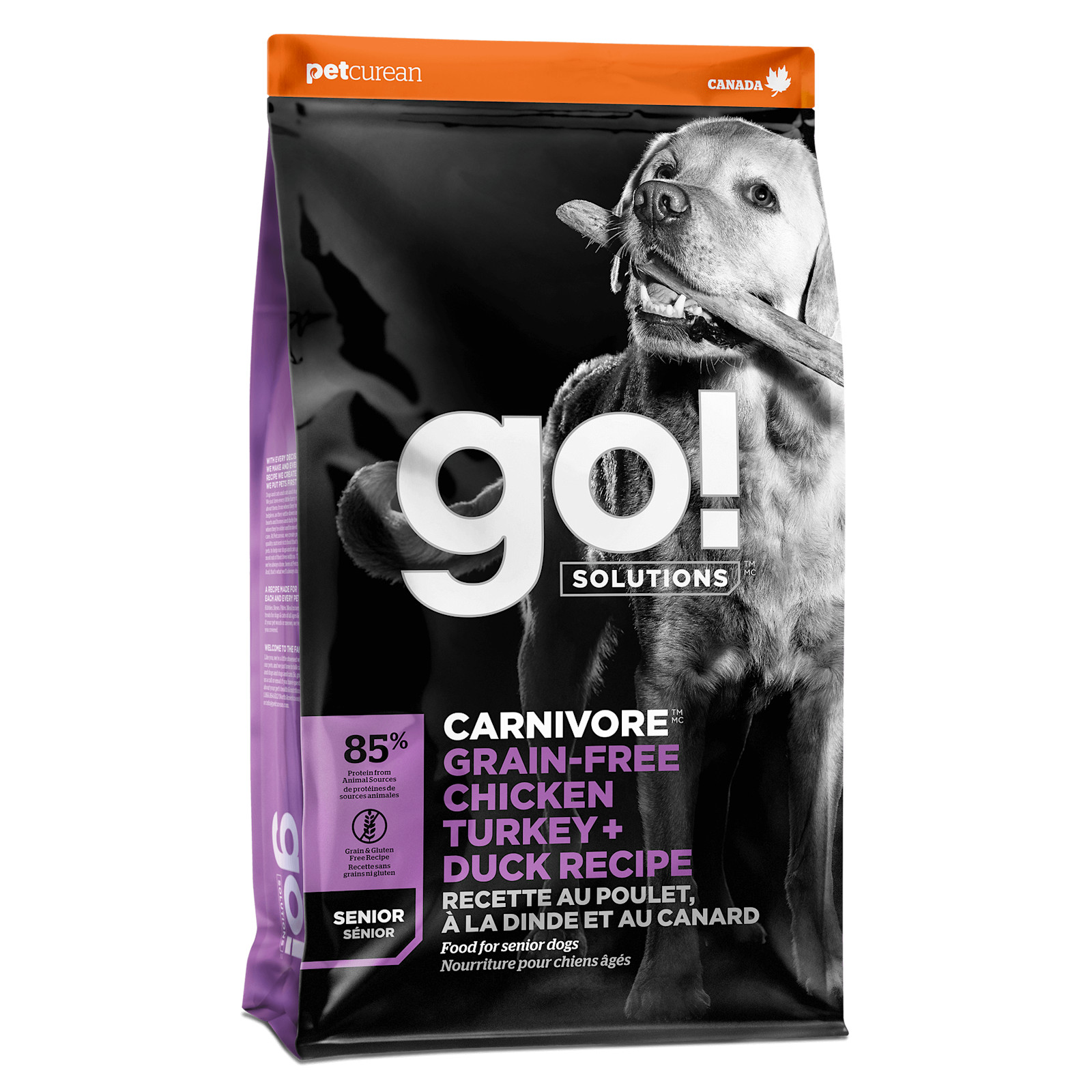Go Solutions Carnivore Grain Free Chicken Turkey Duck Senior Recipe for Dogs