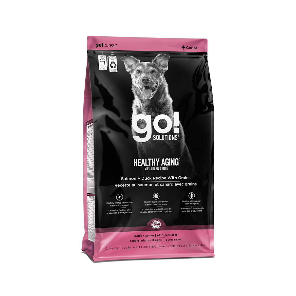 Go! Solutions Healthy Aging Salmon + Duck Recipe kibble for Dogs